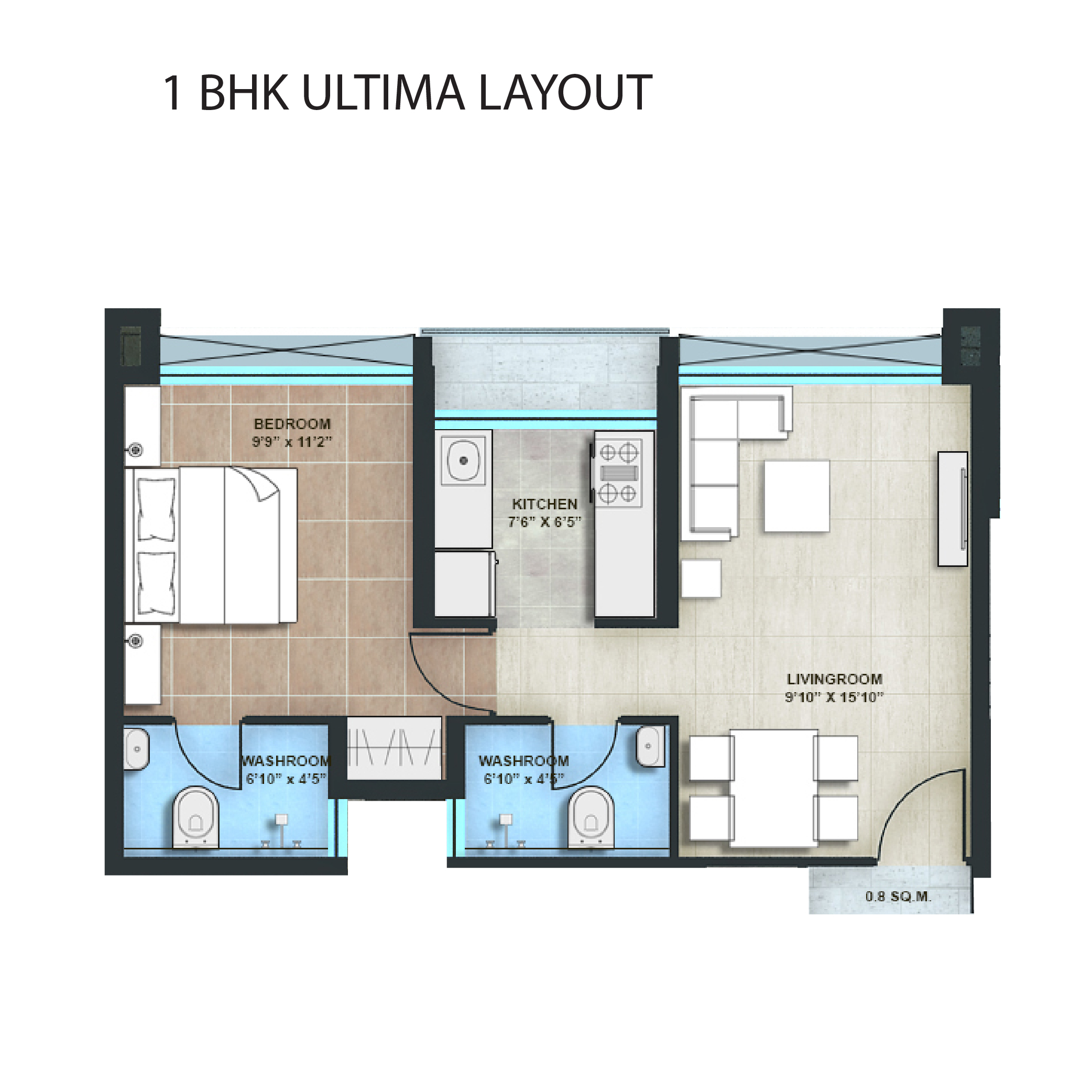 1 BHK Ultima
